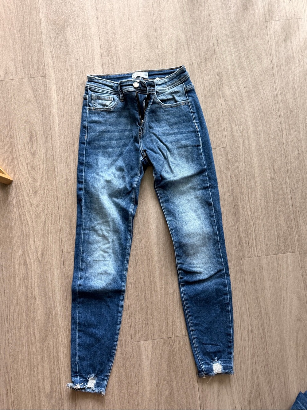 KanCan Medium Blue Skinny Jeans with Faded Finish
